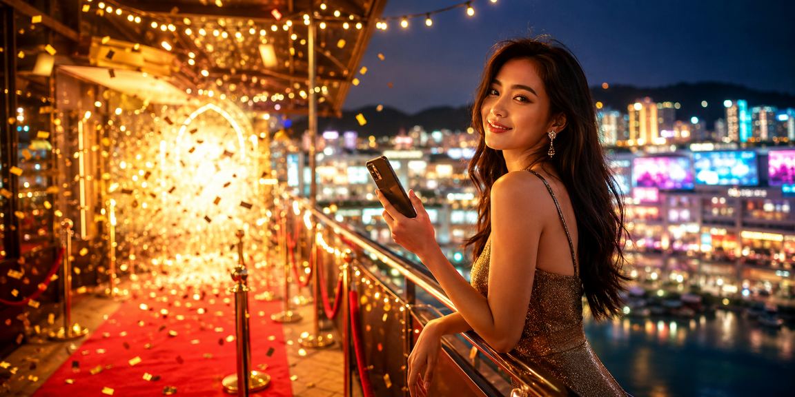 User accessing a mobile casino in Langkawi on a smartphone