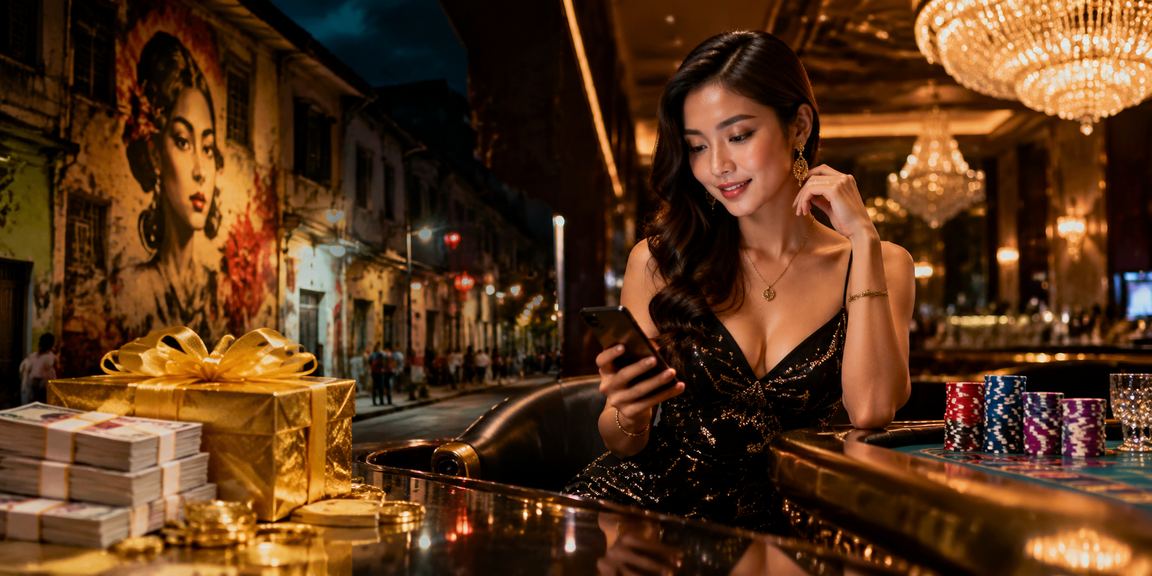 A Penang user accessing a mobile casino on a smartphone